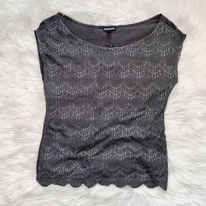 NWT Express lace scoop neck shirt